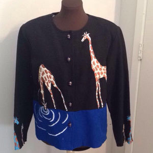 Multicolored Giraffe Blazer